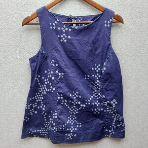 Global Mamas Hand-Made In Ghana Batik Print Sleeveless Top M
